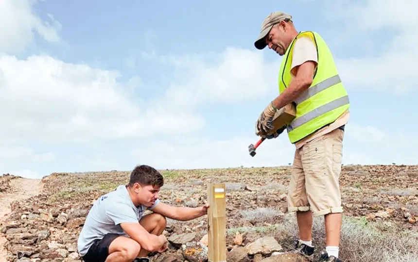 Imagen de la preparación del Ecotour de Teguise.