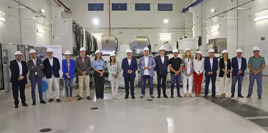 Imagen de la presentación del cable submarino entre Lanzarote y Fuerteventura.
