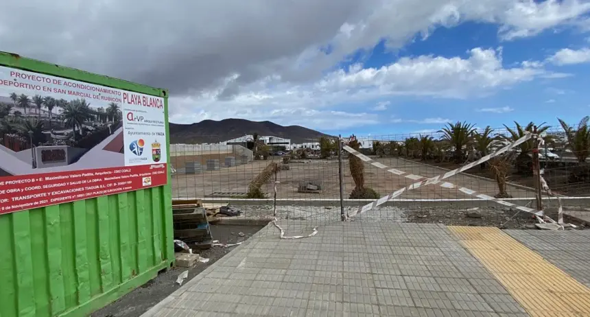 Imagen de una obra de Playa Blanca.