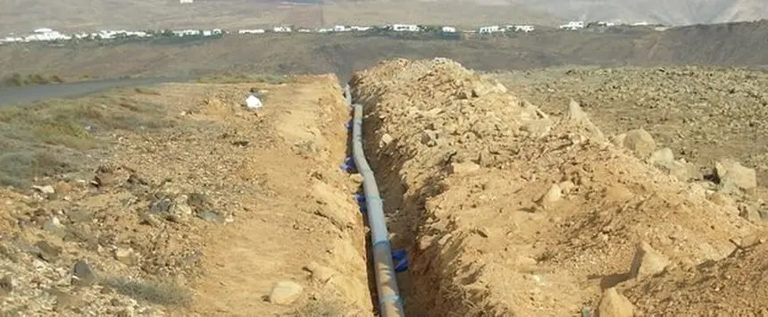 Imagen de una de las obras que se están haciendo en la Isla.