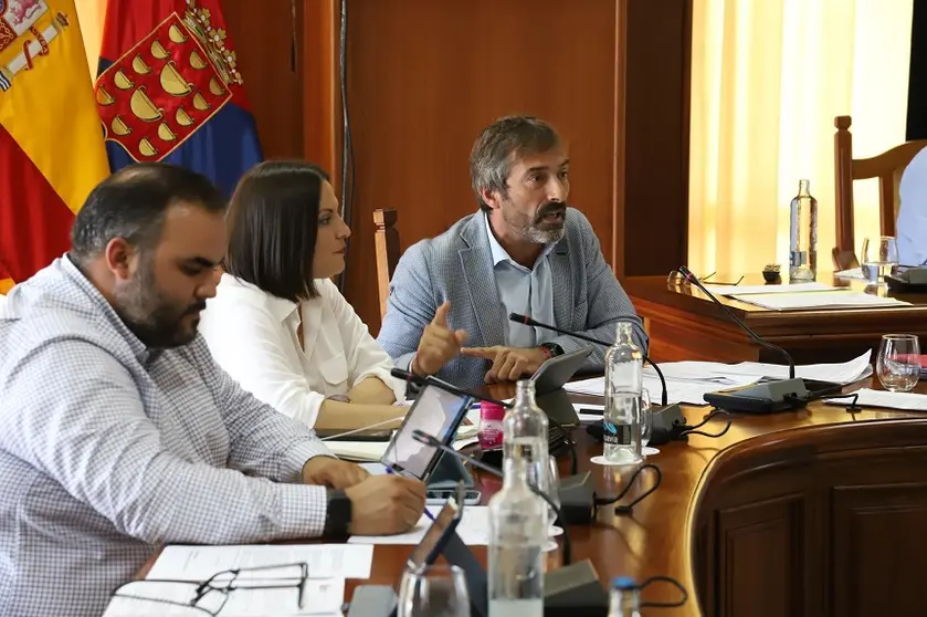 Imagen de Pedro San Ginés en el pleno del Cabildo.