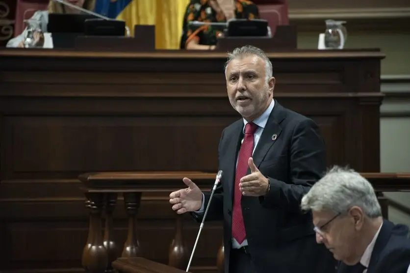 Ángel Víctor Torres en la sesión de control de este martes.