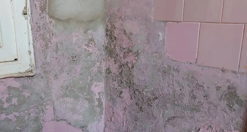 Imagen del deterioro de una vivienda en la Calle Brasil.