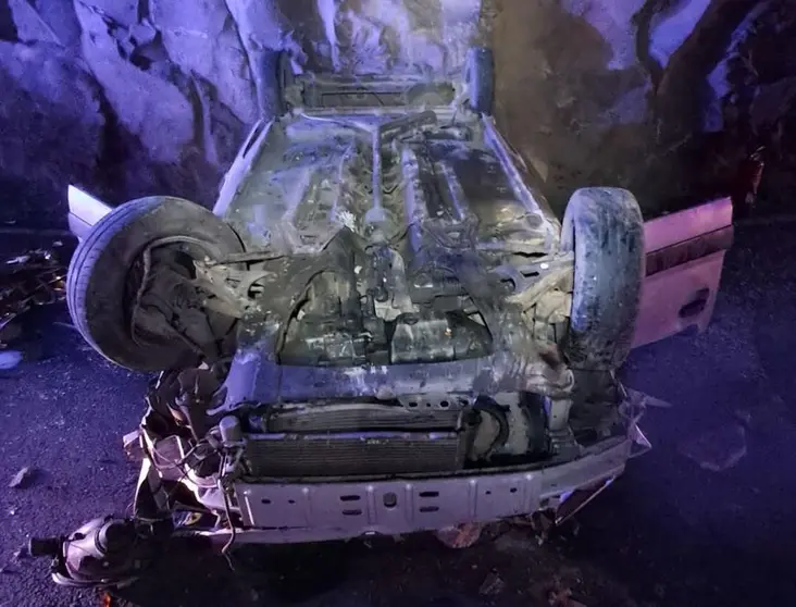 Accidente en las curvas de Malpaso de Haría.