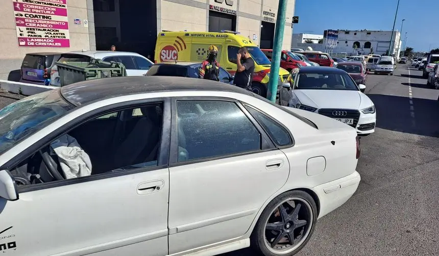Imagen de los vehículos implicados en el accidente