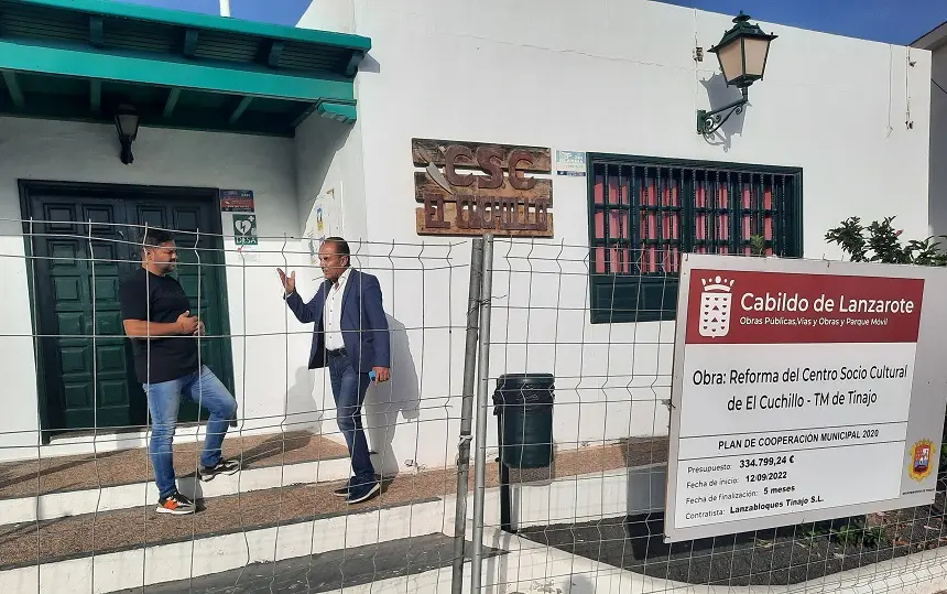 Imagen de las obras del Centro Socio Cultural de El Cuchillo.