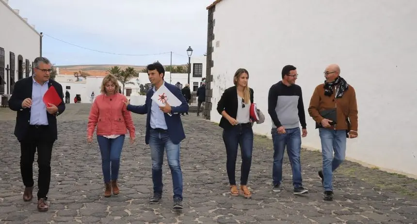 Imagen de archivo de los concejales del PSOE en Teguise.