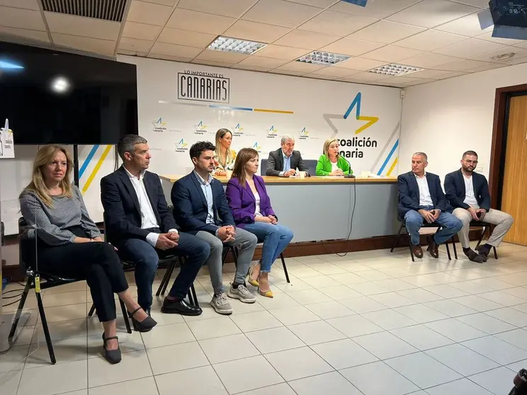 Rueda de prensa de responsables de Coalición Canaria.