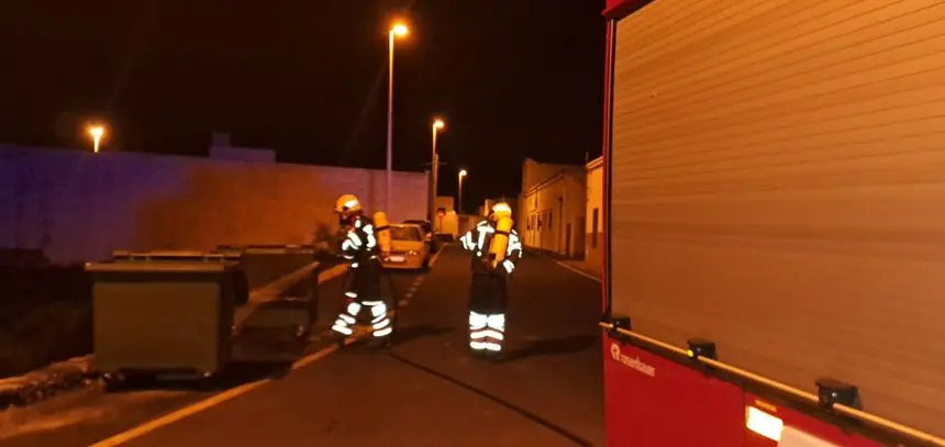 Imagen de la actuación de los bomberos