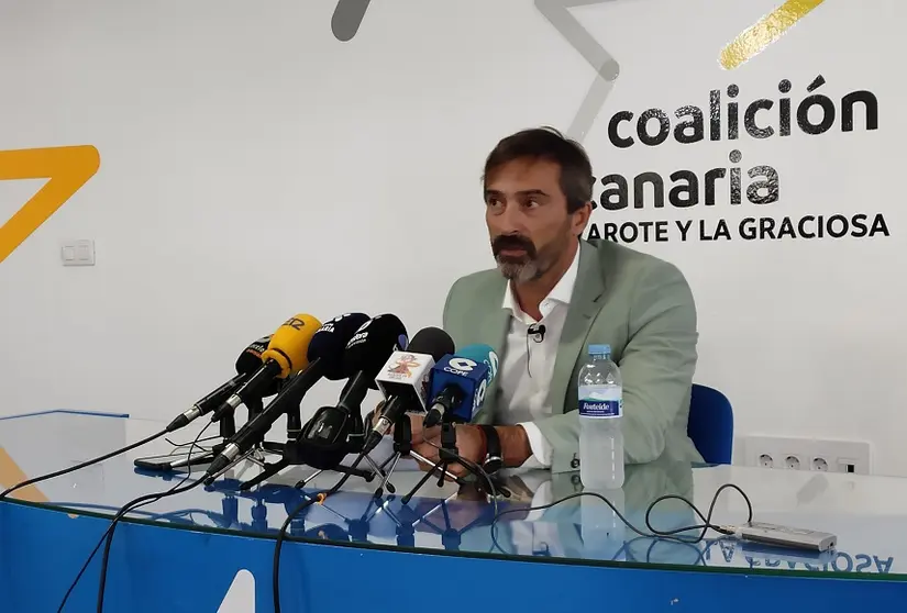 Pedro San Ginés en la rueda de prensa que ha anunciado su renuncia a liderar las listas de CC.