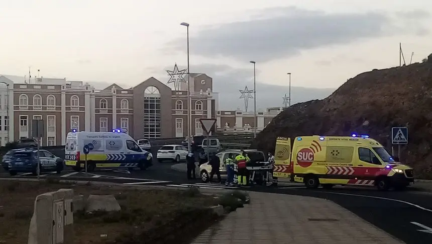 Atropello de una mujer en la rotonda del Cabildo de Lanzarote.