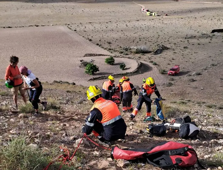 Imagen de la actuación de los bomberos