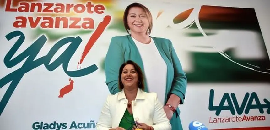 Gladys Acuña durante la presentación del proyecto de Lanzarote Avanza.