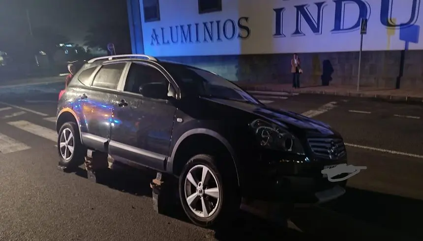 Imagen del coche accidentado