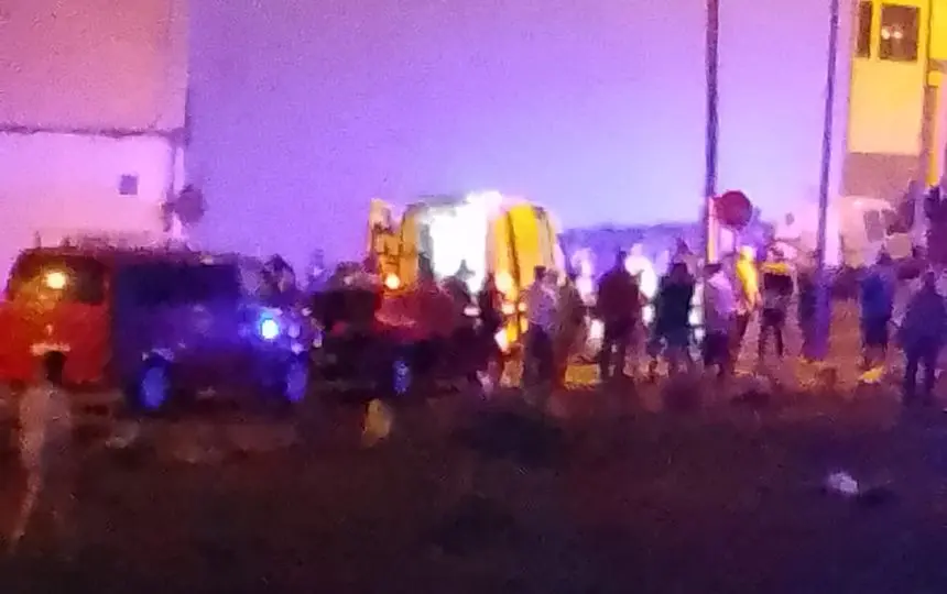 Imagen del accidente tomada por una vecina de la zona