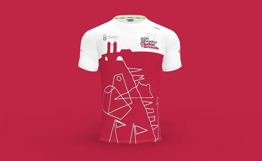 Imagen de la camiseta de la San Silvestre Ciudad de Arrecife.