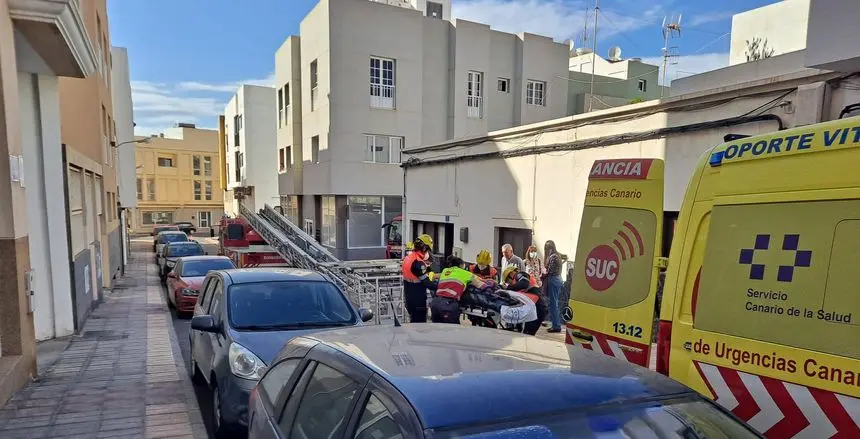 Momento de la asistencia médica al accidentado