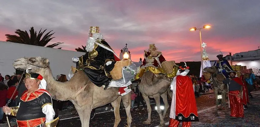 Imagen de los Reyes Magos otro año en Puerto del Carmen