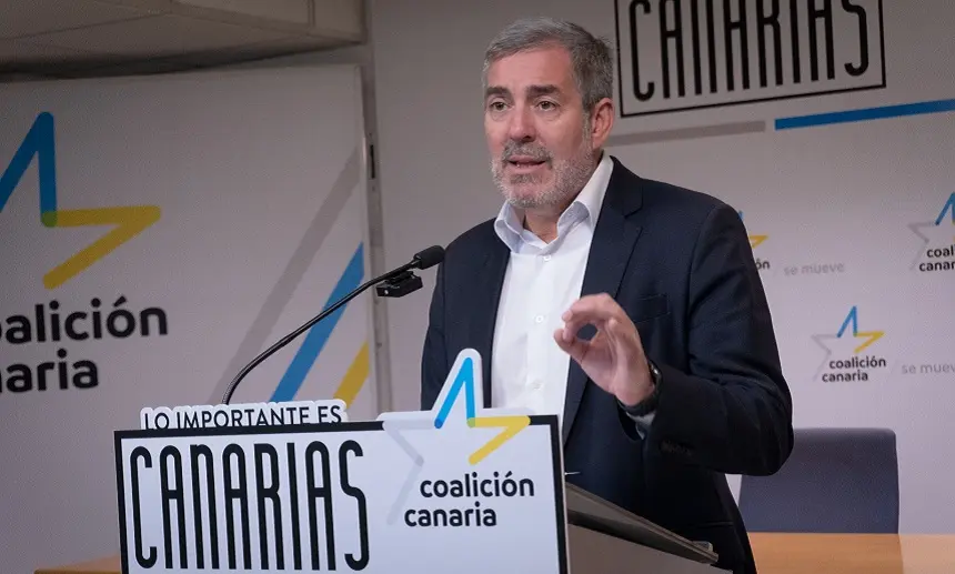 Fernando Clavijo en rueda de prensa.