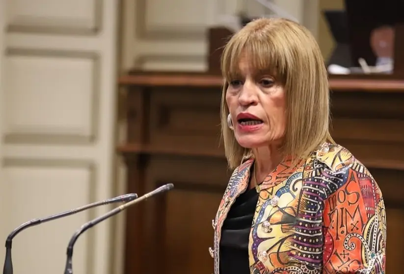 Esther González en el Parlamento Canario.
