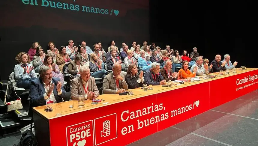 Imagen de la reunión del psoe de este sábado