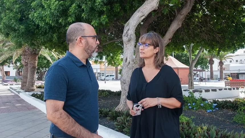 Leandro Delgado y Leticia Padilla, concejales de Lanzarote En Pie en Arrecife.