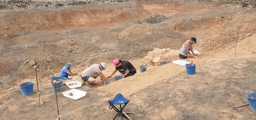 Imagen de excavación que se está realizando en Teguise.