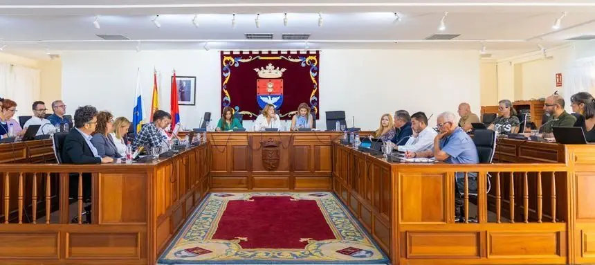 Imagen de archivo de un pleno celebrado en Arrecife.