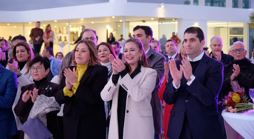 La presidenta del Cabildo y la alcaldesa de Arrecife en el acto celebrado este sábado