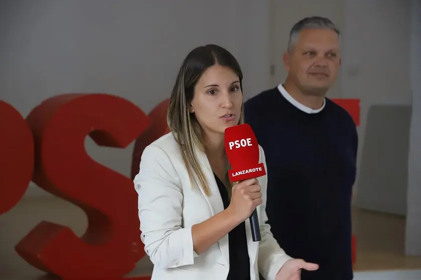 Jenifer Galán en un acto del PSOE en Lanzarote.