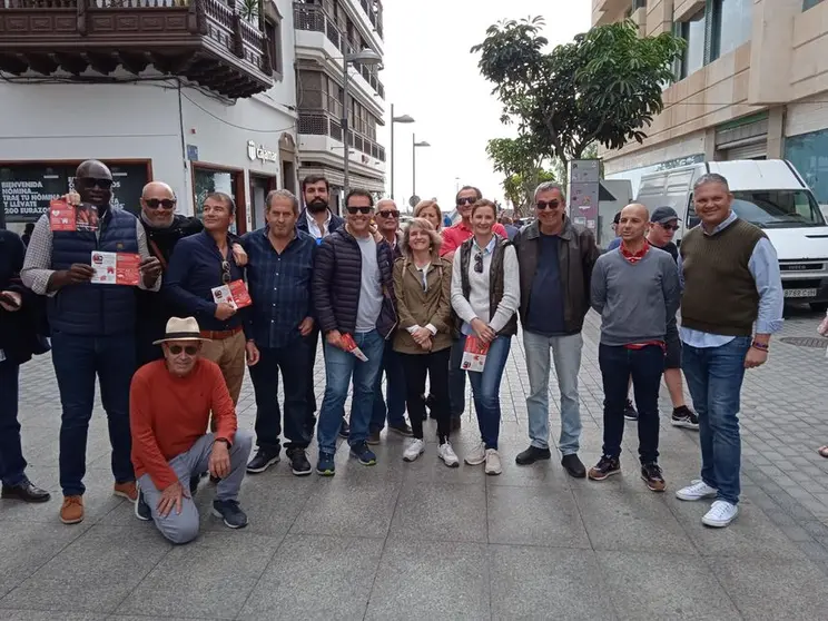 Miembros del PSOE de Lanzarote este fin de semana en Arrecife.