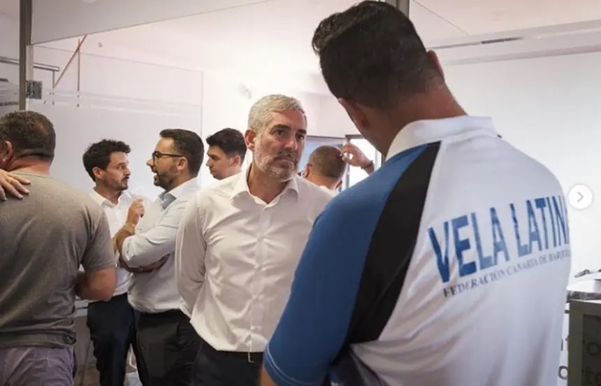 Fernando Clavijo en una de sus visitas a Lanzarote.