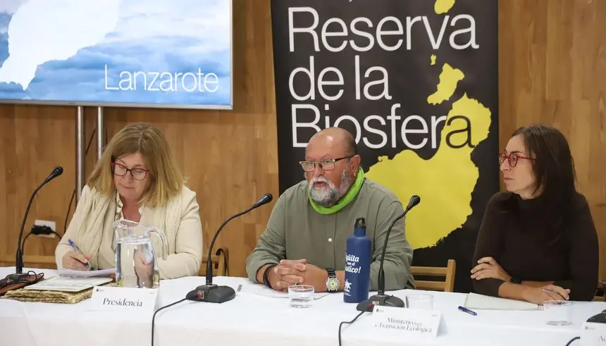 Nicolás Saavedra en el encuentro de la Reserva de la Biosfera de Febero.