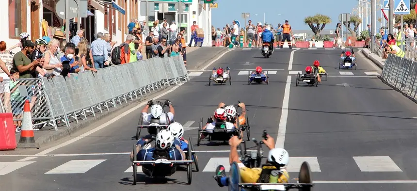 Imagen de ediciones anteriores en la Vuelta Playa Blanca Handbike.