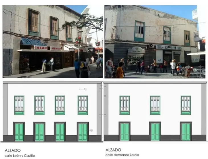 Comparativa de dos edificios de Arrecife.