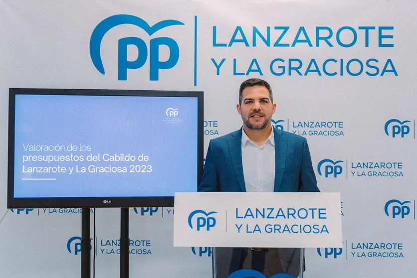 Jacobo Medina durante la rueda de prensa de valoración de los presupuestos del 2023.