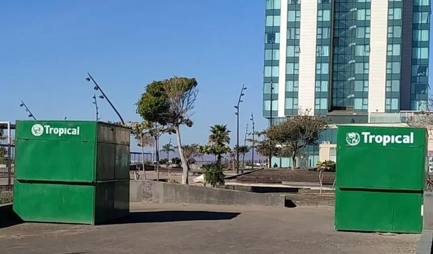 Imagen de las casetas que se montaron en Arrecife para el carnaval.
