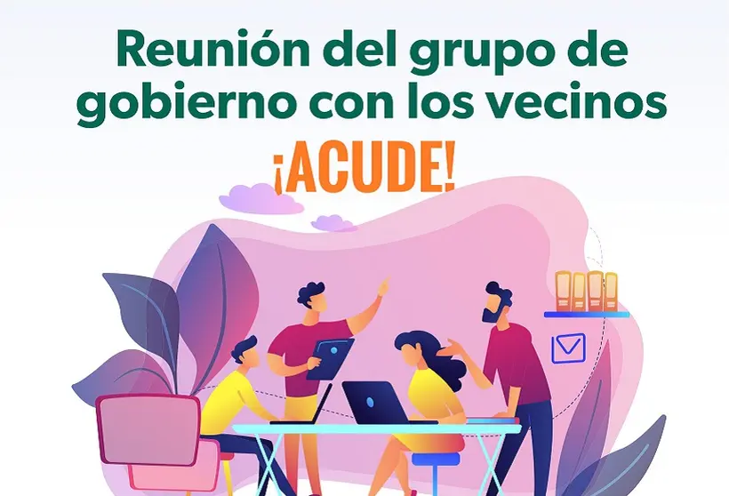 Cartel de la reunión de vecinos general marzo 2023.