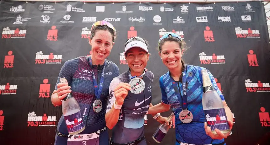 Imagen de las tres ganadoras de la prueba femenina