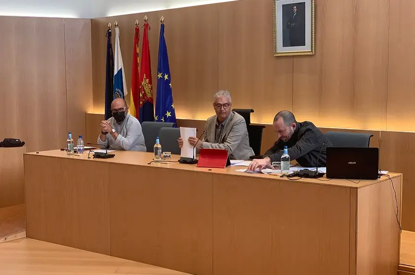José Juan Cruz y Nicolás Saavedra en el Pleno de Tías.