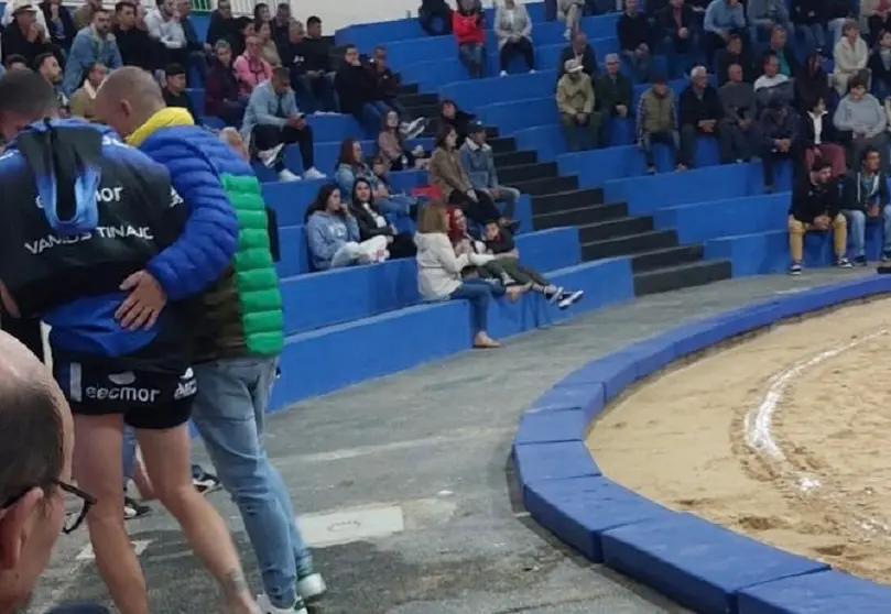 Imagen de la situación acontecida el pasado fin de semana en una luchada en Tinajo.