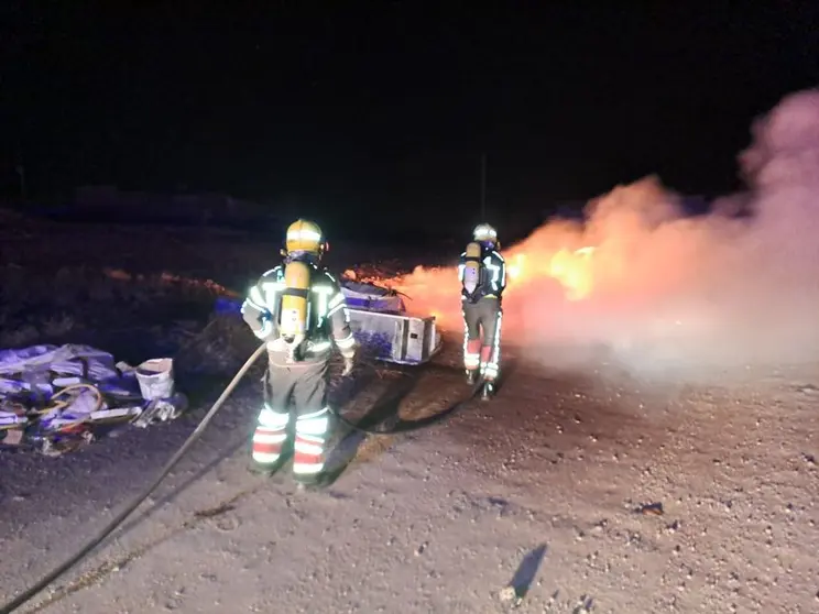 Incendio de contenedores en Arrecife.