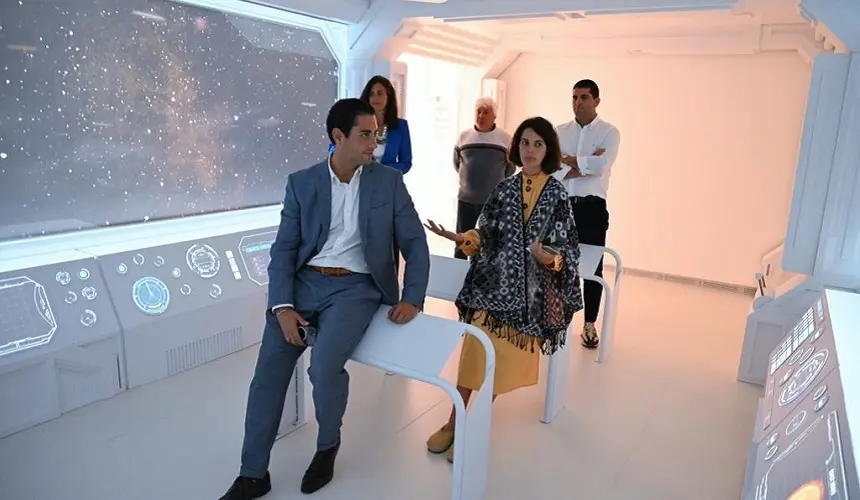 Visita del director general de Infraestructuras Turísticas del Gobierno de Canarias a la nueva Casa de los Volcanes
