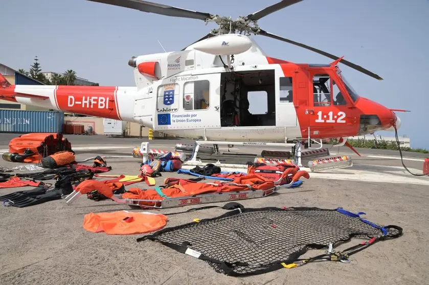 Nuevo helicóptero del Gobierno de Canarias para emergencias.