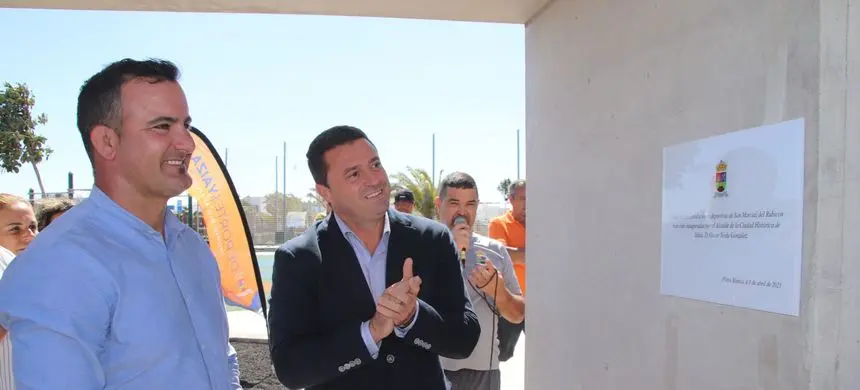 Ángel Lago y Óscar Noda en la inauguración.