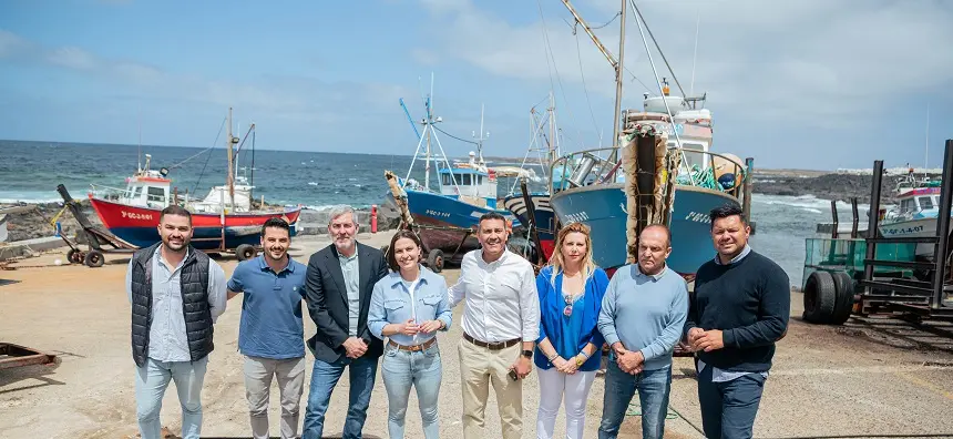 Fernando Clavijo visitando los diferentes lugares de Lanzarote.
