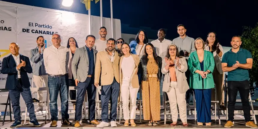 Imagen de la presentación del equipo con el que CC intentará lograr la Alcaldía de San Bartolomé