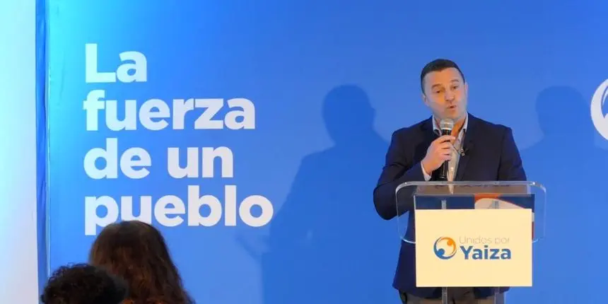 Óscar Noda el día de la presentación de su candidatura.