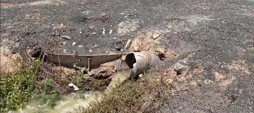 Imagen del vertido de aguas residuales en la zona del Cable.