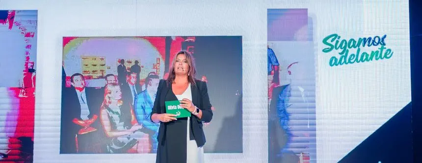 Olivia Duque durante su discurso en Los Valles.